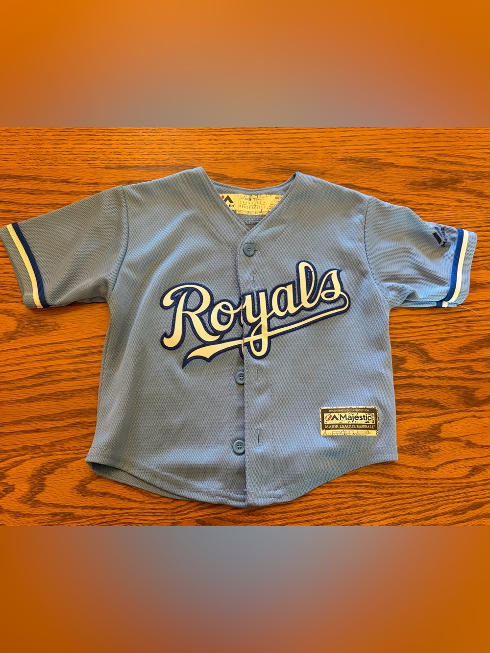 Majestic Light Blue Royals Kids Baseball Jersey